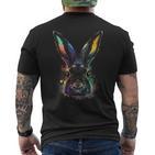 Cute Colourful Rabbit T-Shirt mit Rückendruck