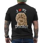 Cute I Love My Goldendoodle Golden Doodle T-Shirt mit Rückendruck