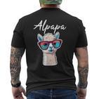 Dad Alpaka Fan Liebhaber Papaatertag Geschenk Alpapa Lama T-Shirt mit Rückendruck