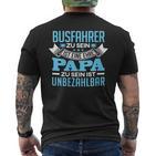 Damen Individuelles Geschenk Papaatertag Beruf Busfahrer Mit-Ausschnitt T-Shirt mit Rückendruck