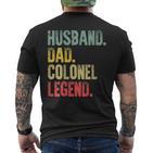 Damen Lustigesintage-Geschenk Ehemann Papa Colonel Legende Retro Mit-Ausschnitt T-Shirt mit Rückendruck