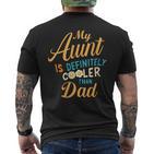 Damen Meine Tante Ist Definitiv Cooler Als Meine Papa- Mit-Ausschnitt T-Shirt mit Rückendruck