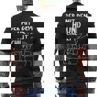 Der Mit Dem Hund Chillt Dog Owners Dog T-Shirt mit Rückendruck