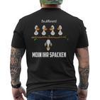 Be Different Sagt Die Möwe Moin Ihr Spacken North German T-Shirt mit Rückendruck