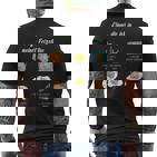 Dinge Die Ich In Meiner Freizeit Tue German Language Black T-Shirt mit Rückendruck