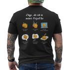 Dinge Die Ich In Meiner Freizeit Tue German Language Black T-Shirt mit Rückendruck