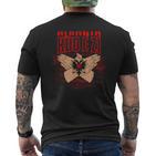 Double Eagle Hand Sign Kuq E Zi Albania T-Shirt mit Rückendruck