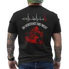 Du Verstehst Das Nicht Motorrad Herzschlag Schwarzes Kurzärmliges Herren-T-Kurzärmliges Herren-T-Shirt für Biker