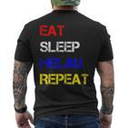 Eat Sleep Helau Repeat Fastnacht Mainz Party Celebrations T-Shirt mit Rückendruck