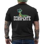 Echspertin Lizard Reptiles T-Shirt mit Rückendruck