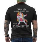 Einhorn Bin Da, Losgehen Kann & Ja Es Escaliert Eh Kurzärmliges Herren-T-Kurzärmliges Herren-T-Shirt