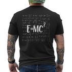 EMc 2 Energy Mass Equation Einstein Dark T-Shirt mit Rückendruck