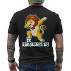 Es Eskaliert Eh Lion Black S T-Shirt mit Rückendruck