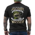 Es Ist Mir Egal Was Jesus Kann Lange Ich Hier Angel T-Shirt mit Rückendruck