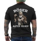 Evil Old Man Hardrock Heavy Metal Grandpa T-Shirt mit Rückendruck