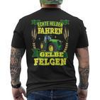 With Farmer's Tractor Echte Heroden Fahren Real S T-Shirt mit Rückendruck