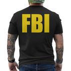 Fbi Federal Bureau Of Investigation Logo T-Shirt mit Rückendruck