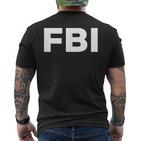 Fbi Logo Federal Bureau Of Investigation T-Shirt mit Rückendruck