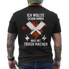 Fleischer Schlachter Butcher T-Shirt mit Rückendruck