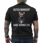 French Bulldog Guten Morgen Ganz Thin Ice Cream T-Shirt mit Rückendruck