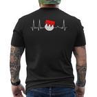 French Heartbeat For Frankenland T-Shirt mit Rückendruck