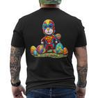 Frohe Ostern Superheld T-Shirt mit Rückendruck