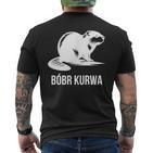Bober Bóbr Kurwa Polish Internet Meme Beaver T-Shirt mit Rückendruck