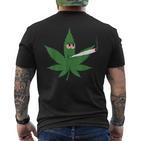 Cannabis Kiffer Leaf Joint Amsterdam Tourist T-Shirt mit Rückendruck