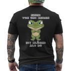 Saying Frog Einer Von Uns Beiden Ist Klüger Als Du T-Shirt mit Rückendruck