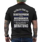 Saying Mechanic Kompetente Beratung Screws T-Shirt mit Rückendruck