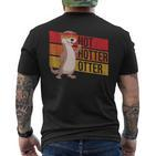 Vintage Hot Hotter Otter S T-Shirt mit Rückendruck