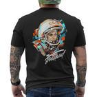 Gagarin Yuri Vintage Sputnik Space T-Shirt mit Rückendruck