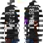 Gamer Cousin Einhorn Pixel Geschenk Multiplayer Nerd Geek T-Shirt mit Rückendruck