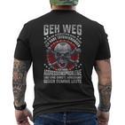 Geh Weg Ich Bin Ein Grumprischer Alter Mann Skull T-Shirt mit Rückendruck