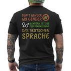 Genderwahn Genderdiktat Antigender Anti-Gender Language T-Shirt mit Rückendruck