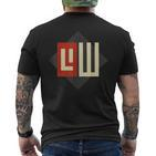 Geometrisches Kurzärmliges Herren-T-Kurzärmliges Herren-T-Shirt Schwarz mit stylisiertem Buchstaben-Design