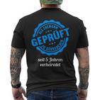 Geprüft Als Ehemann Zu Gebrauchen 5 Jahre 5Th Hochzeitstag T-Shirt mit Rückendruck