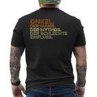 Idea Proud Werdender Bester Uncle Man Myth T-Shirt mit Rückendruck