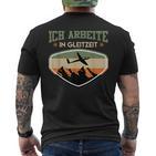 Glider Arbeite In Gleitzeit Pilot Glider T-Shirt mit Rückendruck