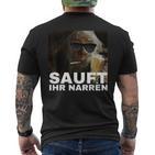 Gönndalf Der Blaue Saufen Ihr Jester Black T-Shirt mit Rückendruck