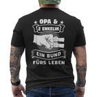 Grandpa & 2 Enkelin Ein Bund Grandfather T-Shirt mit Rückendruck