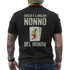 Grandpa Bester Nonno Der Welt Italian T-Shirt mit Rückendruck