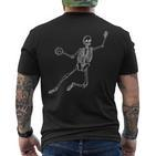 Handball Handballer Boys Children Black S T-Shirt mit Rückendruck