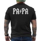 Hard Rock Dad Papa Lightning Bolt Mit-Ausschnitt T-Shirt mit Rückendruck