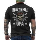 Heavy Metal Grandpa Grossvater Bester Metal Grandpa T-Shirt mit Rückendruck