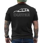 Herren Duster Auto Grafik Kurzärmliges Herren-T-Kurzärmliges Herren-T-Shirt, Schwarz Vintage Fahrzeug