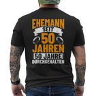 Herren Goldhochzeit Deko Hochzeitstag Jubiläum Ehemann Hochzeit T-Shirt mit Rückendruck