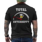Herren Kurzärmliges Herren-T-Kurzärmliges Herren-T-Shirt Total Unterhopft, Bier Tankanzeige Motiv