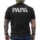 Herren Lustiger Basketball Papa Basketball Papaatertag T-Shirt mit Rückendruck