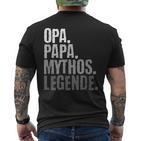 Herren Opa Und Papa Großvateratertag T-Shirt mit Rückendruck